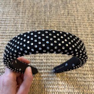 New Lele Sadoughi Crystal Mesh Alice Headband